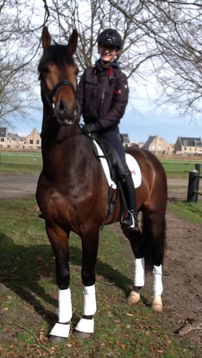 Sanne Voskens with a 5 years old stallion